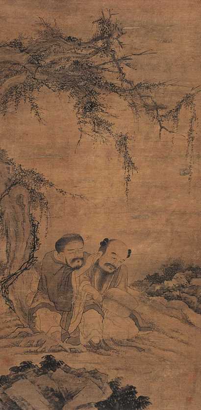 佚名 二仙图 立轴